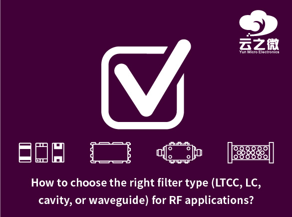 RF アプリケーションに適したフィルタ タイプ (LTCC、LC、キャビティ、または導波管) を選択するにはどうすればよいですか?